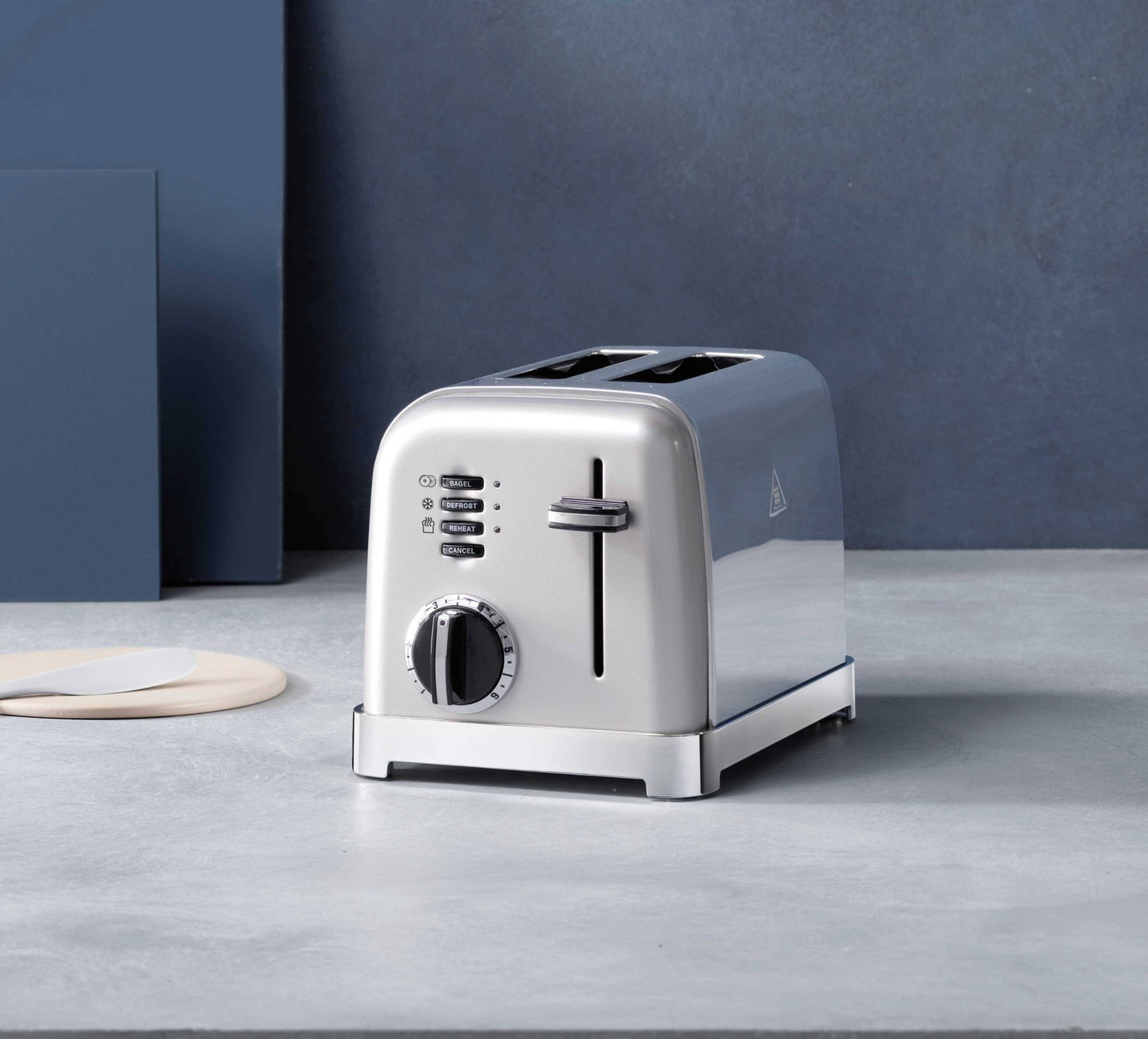 Toaster avec 2 Tranches Gris Perle