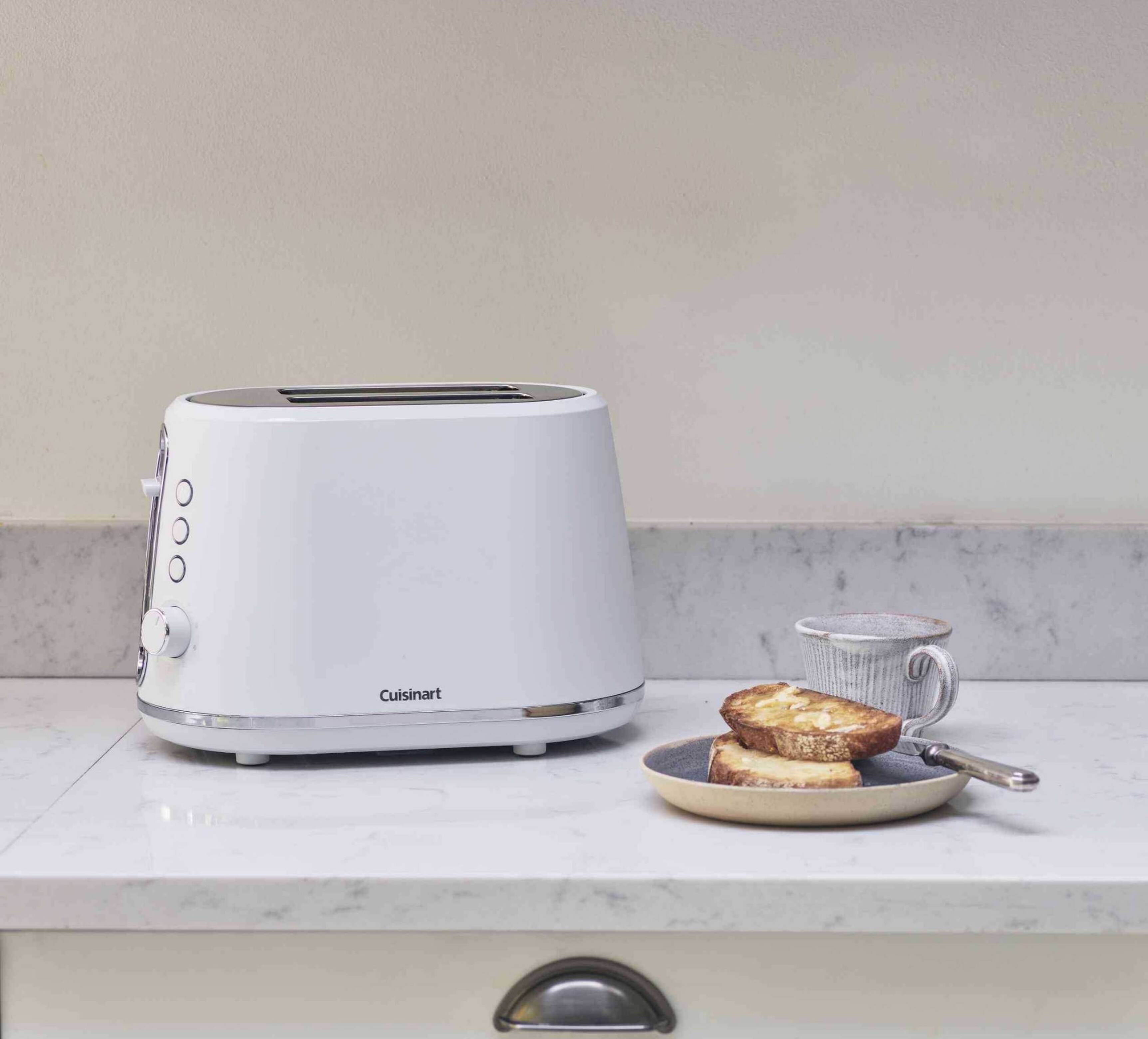 Toaster 2 Fentes Blanc Cassé