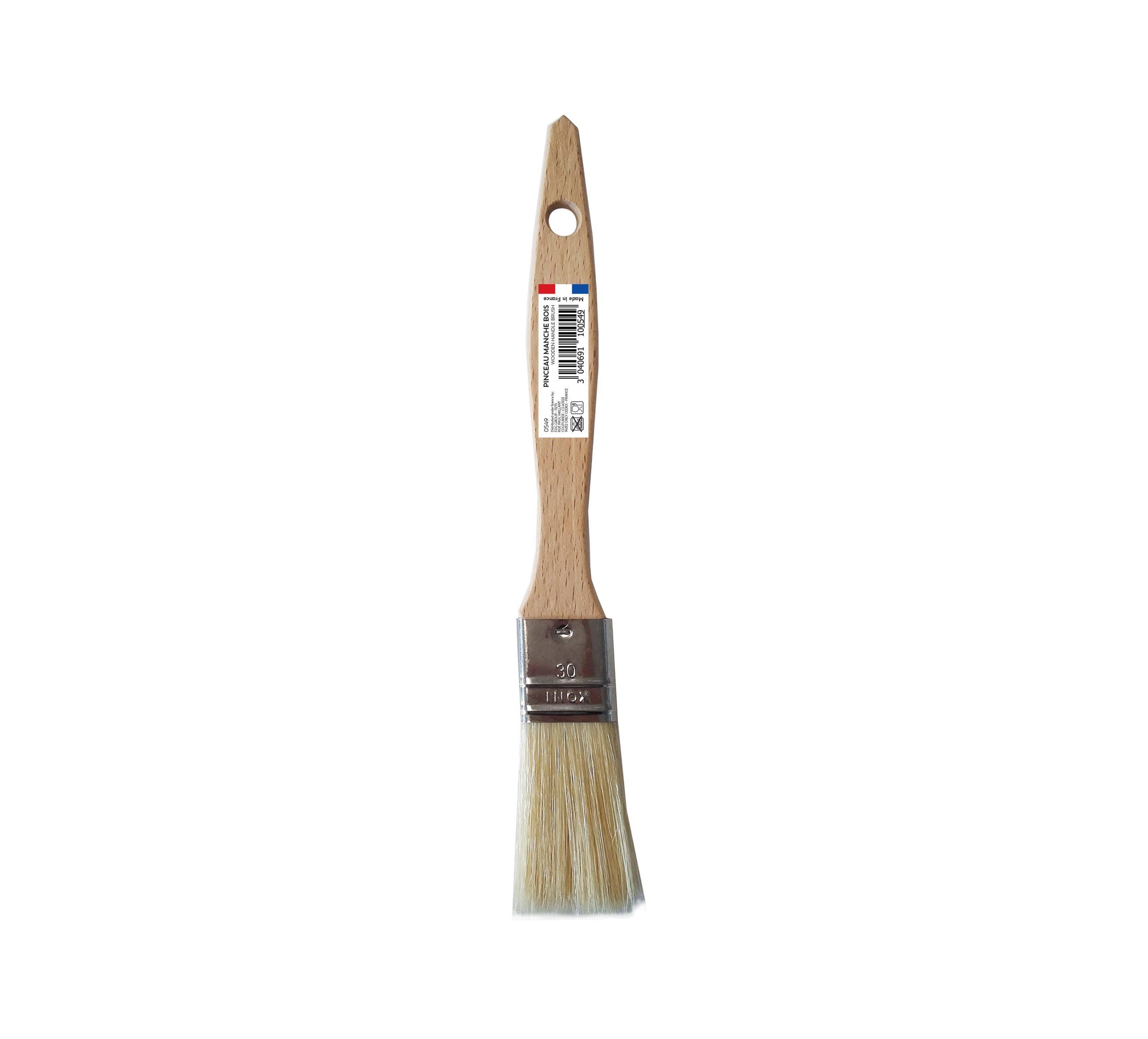 Pinceau manche bois/ en bois de hêtre