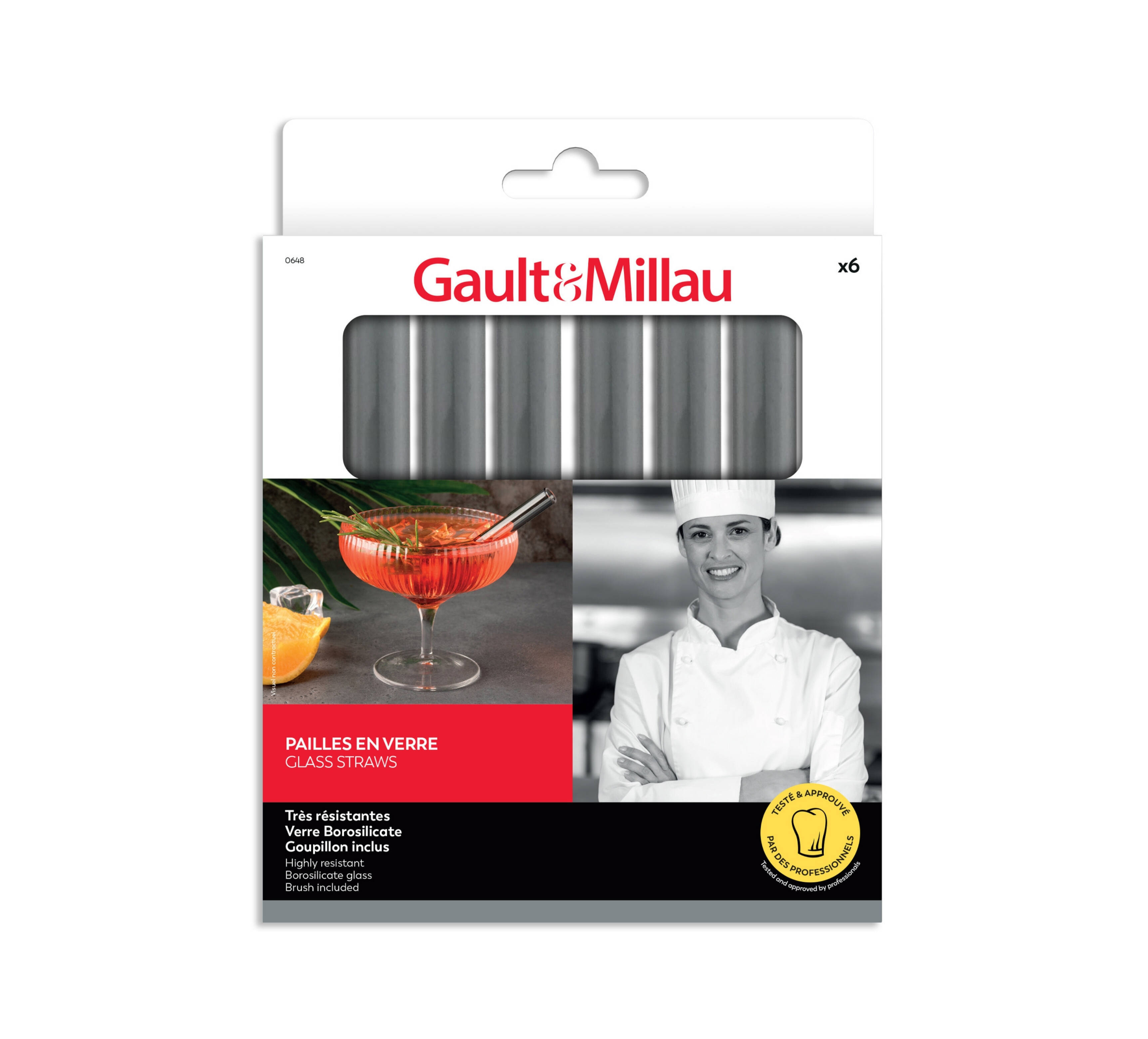 Pailles en verre 6x